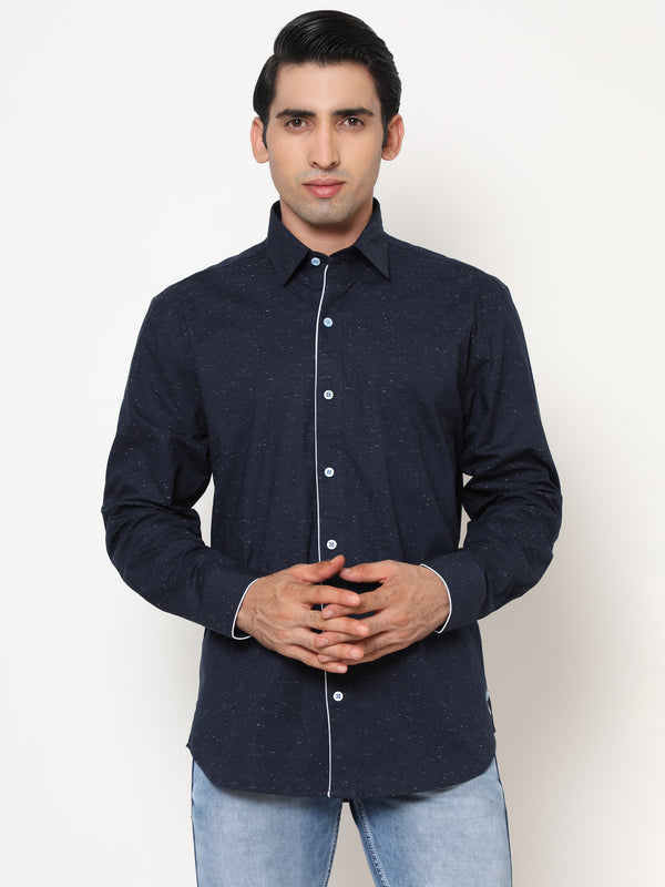 Indigo Maze: Casual Shirt