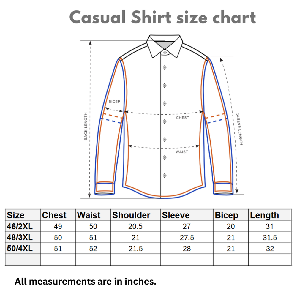 Shirt Theory Size Chart