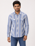 Blue Breezer - Blue & White Striped
