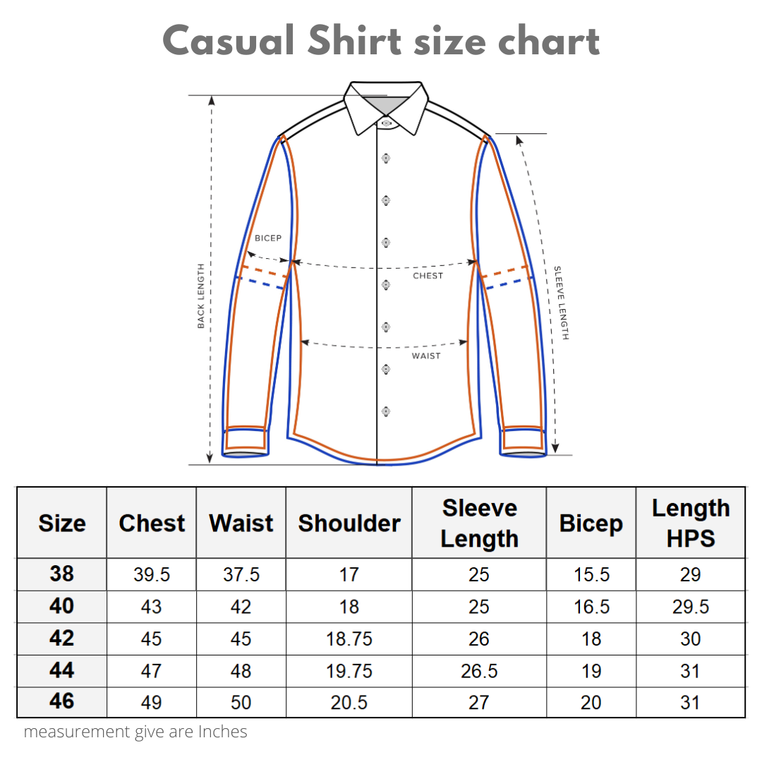 Shirt Theory Size Chart